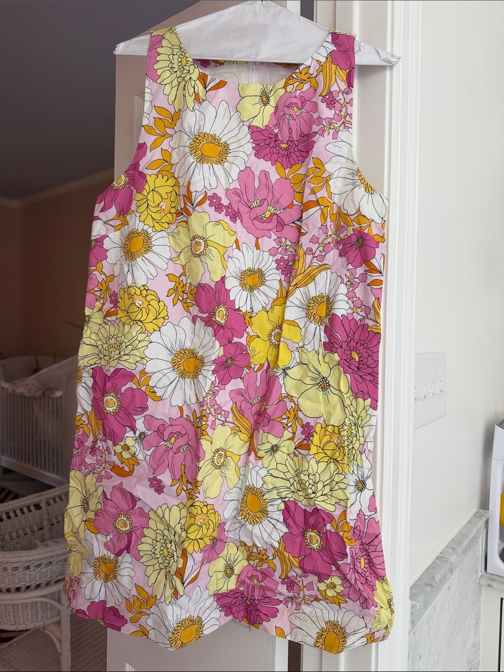 Hermoza Pink, Yellow & White Floral A-Line Sundress